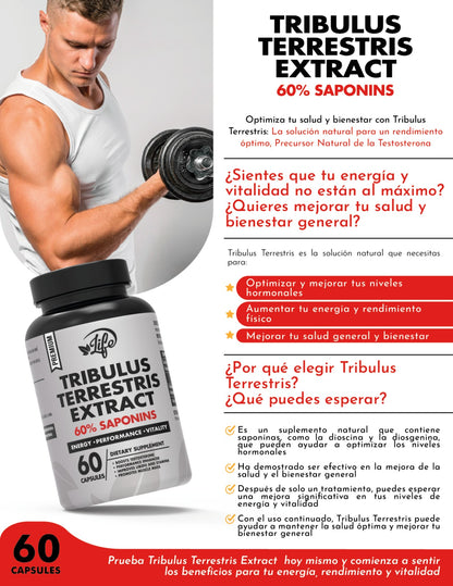 Tribulus Terrestris Extract | Testosterona Natural, Energía y Rendimiento