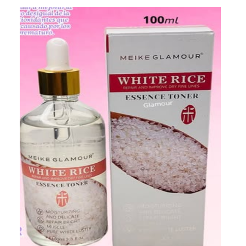 Tónico de esencia con arroz blanco para hidratación y luminosidad
