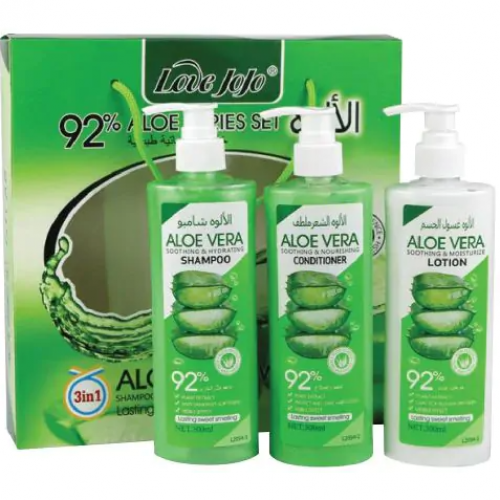 Set capilar hidratante con aloe vera para cuidado diario