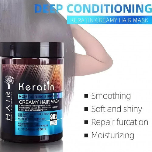 Mascarilla Capilar Profesional con Queratina en Crema, Aroma Floral | 800 g