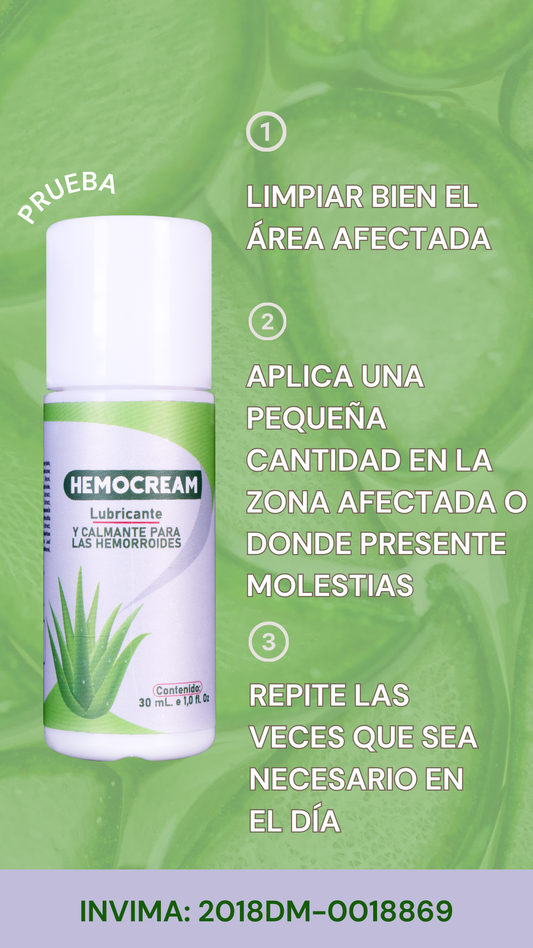 Hemocream – Crema Calmante y Lubricante para Hemorroides